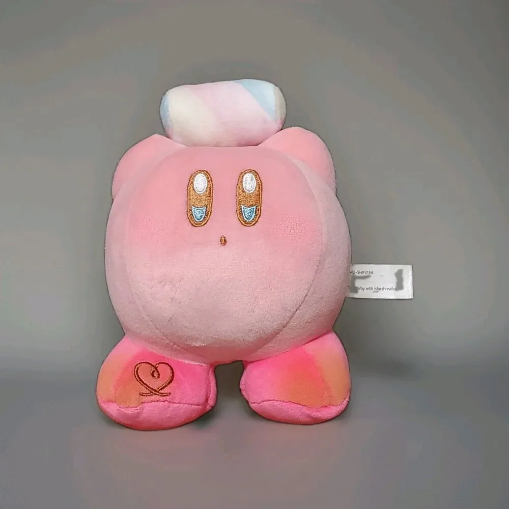 Nintendo Kirby With Marshmallow Plush Toy Pink Pastel Furyu Japan Cute Stuffed